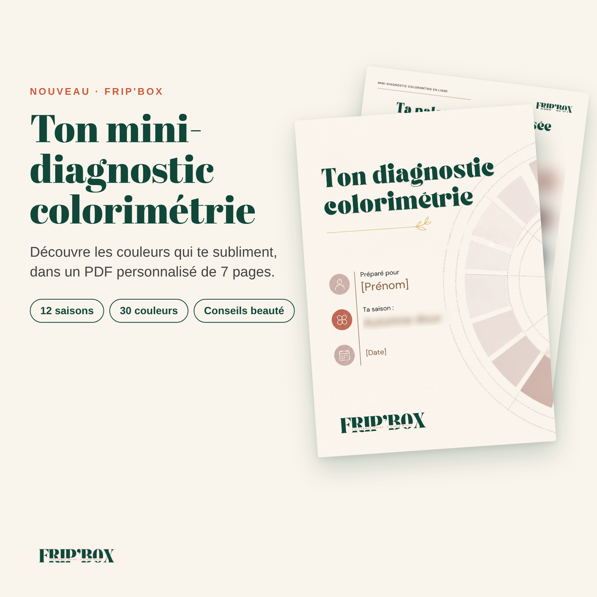 Mini-diagnostic colorimétrie en ligne